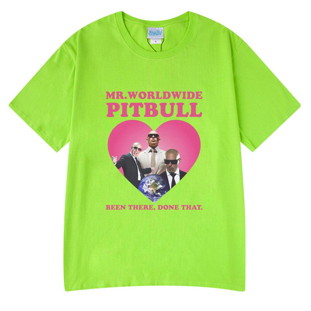 Rapper Pitbull Mr Worldwide Graphic Vintage Washed T Shirt Unisex Women Clothing Fashion Hip Hop Tshirts Summer Cotton Streetwear