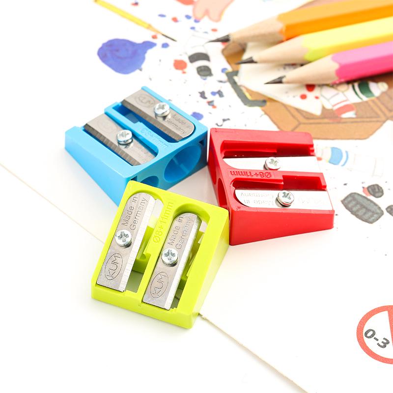 KUM 410K Double Hole Pencil Sharpener with High Hardness and Sharpness Blades, 8mm & 11mm, Brand New PS Plastic.