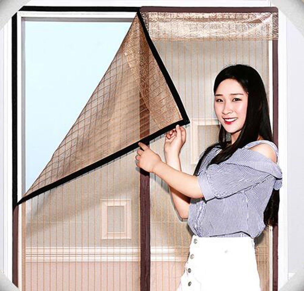 HJ Screen Retractable Entrance Room Divider Insect Mosquito Insect for Back and Brown Door, Curtain, Curtain, Insulated, Repellent, Repellent,