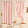 100% Blackout Curtain Vintage Lace Window Curtains Bedroom French Window Shades Blinds Living Room Privacy Shading Cloth