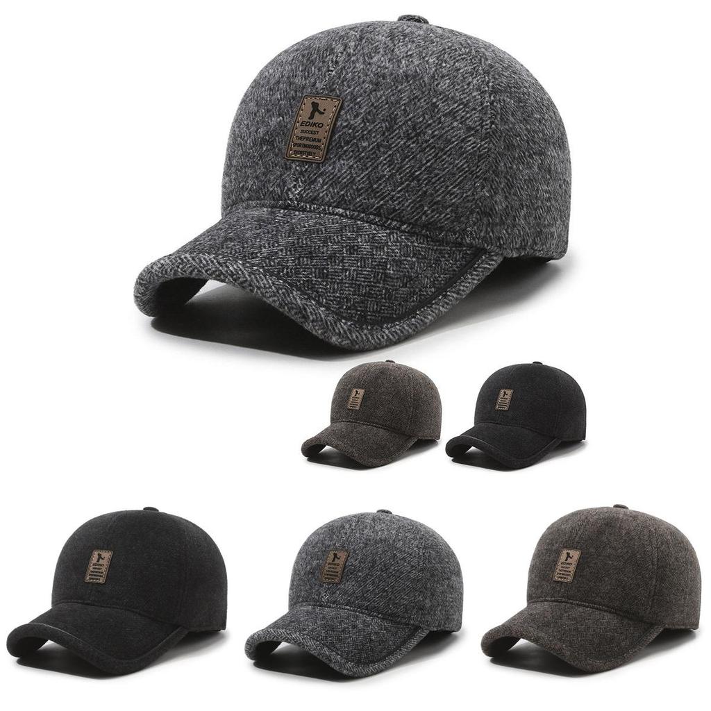 Cozy And Stylish Men's Winter Baseball Cap For Older Adults With Ear Protection