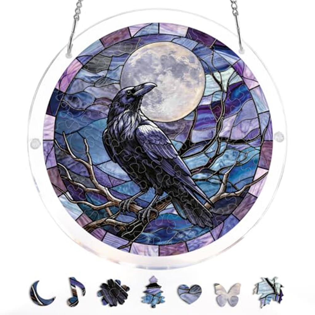 Acrylic Puzzle Window Hanging, Colorful Sunrise Sun Catchers Panel SunCatchers Puzzles Decor For Birthday Women, Men, Wife, Aunt, And Mom