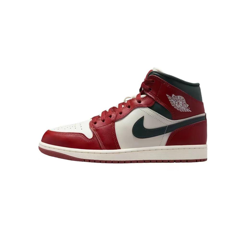 Jordan Air Jordan 1 Ten Thousand Horses Galloping Abrasion Resistant Mid top Vintage Basketball Shoes Unisex Red DQ8426-105(Team839V\"\")