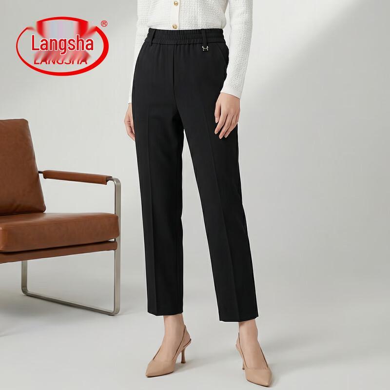 LangSha Women's Summer Loose Straight Cropped Pants
