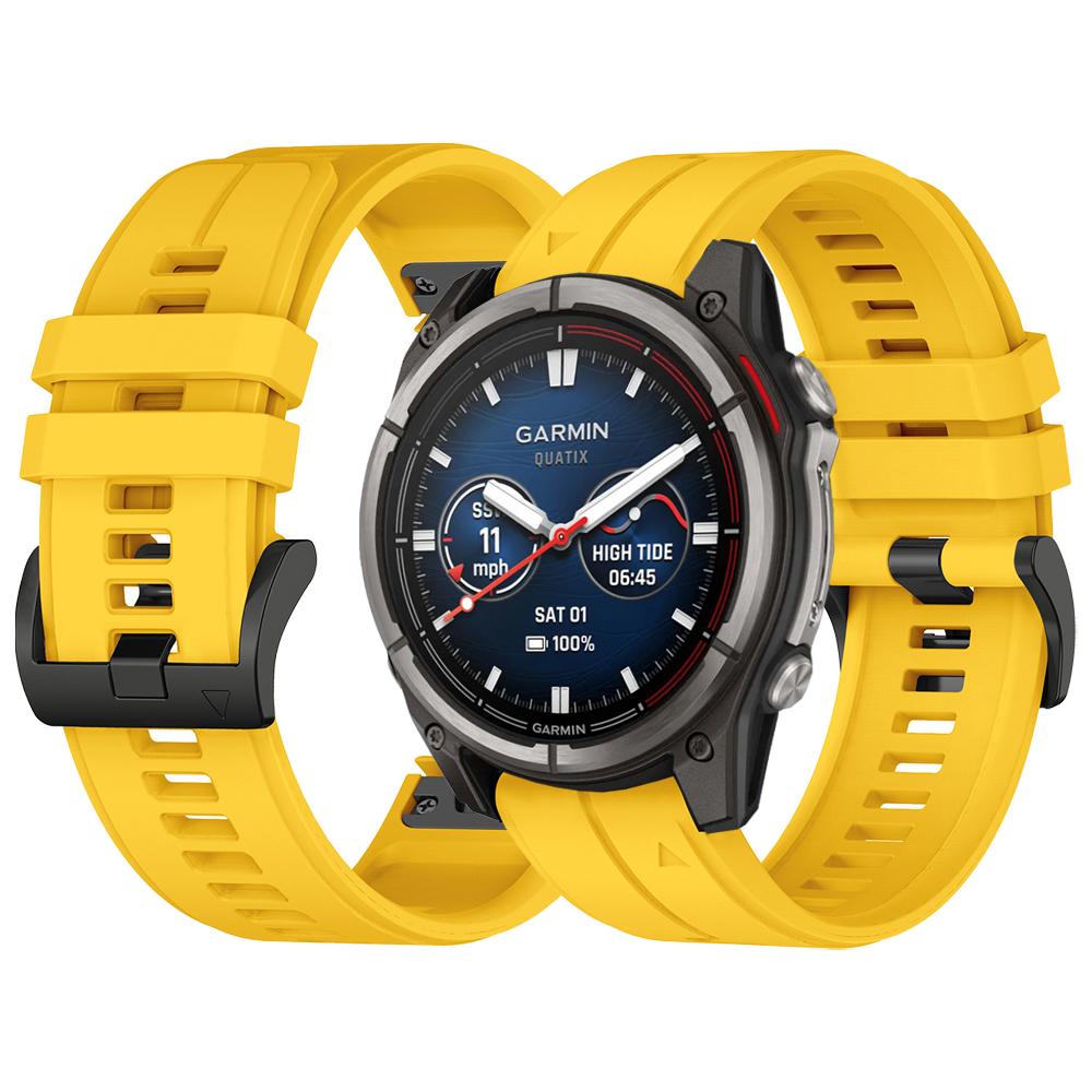 

22mm/26mm Silicone Band For Garmin Quatix 8 47mm 51mm/Tactix/Instinct 3/Enduro/Fenix8 Pro 6 6X 7 7X Solar Wrist Strap Bracelet QuickFit 26mm жовтий