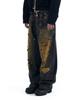 AAKAM Destroyed Double Knee Denim Pants (Brown)