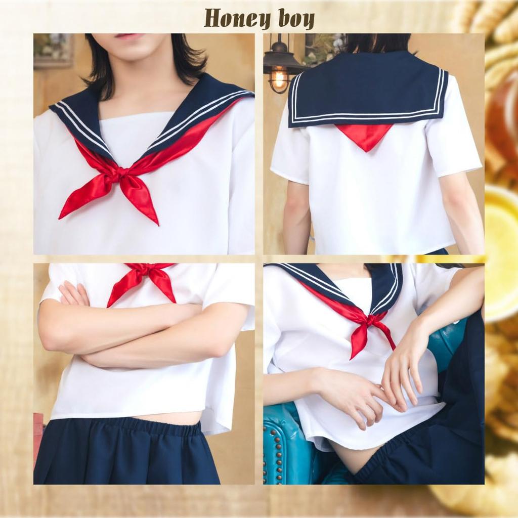 Clearstone Honey Boy Cosplay Halloween Sailor Costume for Men, Navy