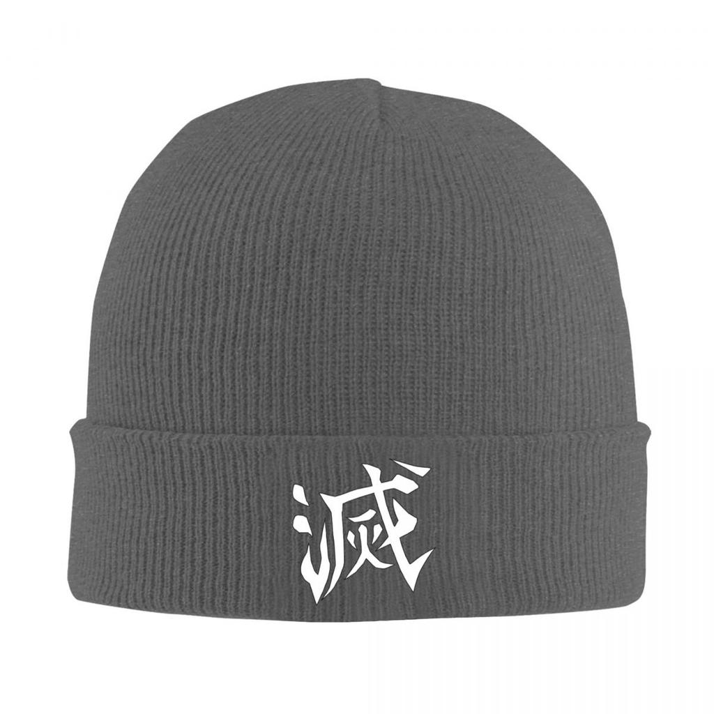 Destroy Kanji  Warm Knitted Cap Fashion Bonnet Hat Autumn Winter Outdoor Beanies Hats for Unisex Women Adult