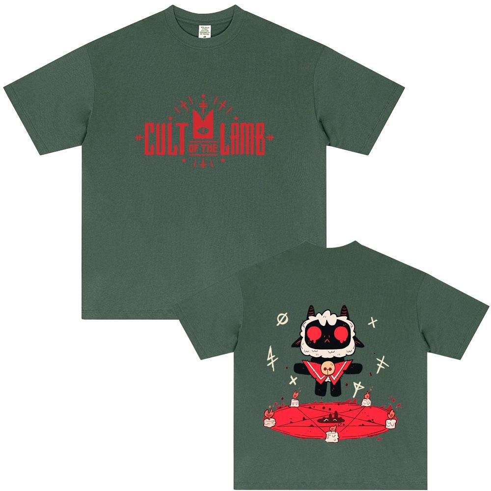 

Game Cult of The Lamb Print Tshirt Unisex Women Fashion Casual Soft Cotton T Shirts Unisexs Vintage Oversized Crewneck Tshirt Tops 4XL