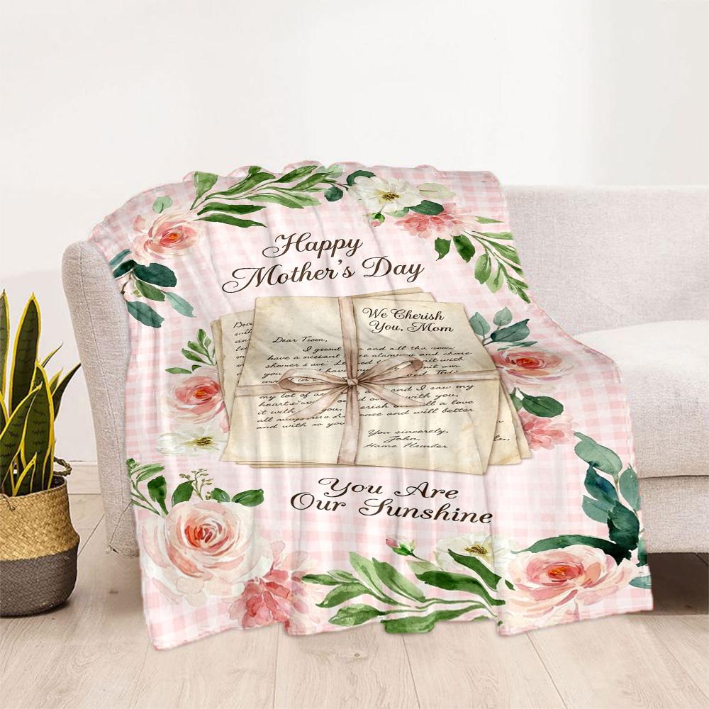 Mother's Love And Sunshine Blanket Suitable for Sofas,travel, Living Rooms Also a Good Gift for Friends and Family Suitable for All Seasons.