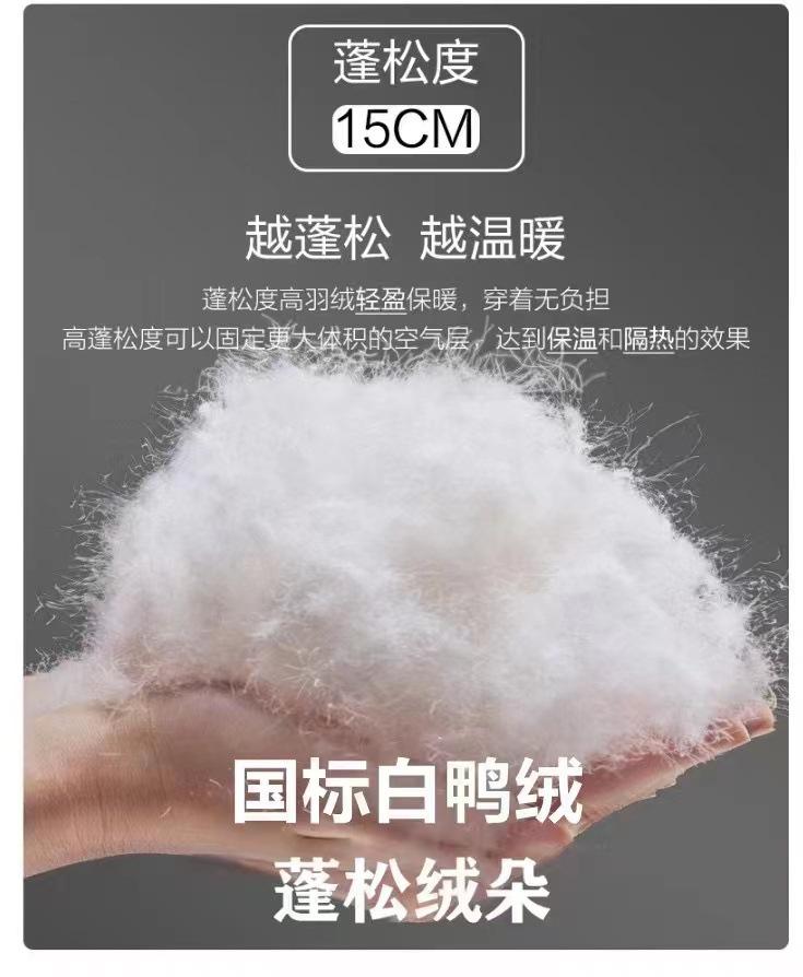 New Products In Autumn and Winter, Fashionable Loose Wave Stand-up Collar Long-sleeved White Goose Down Jacket, Women's OC