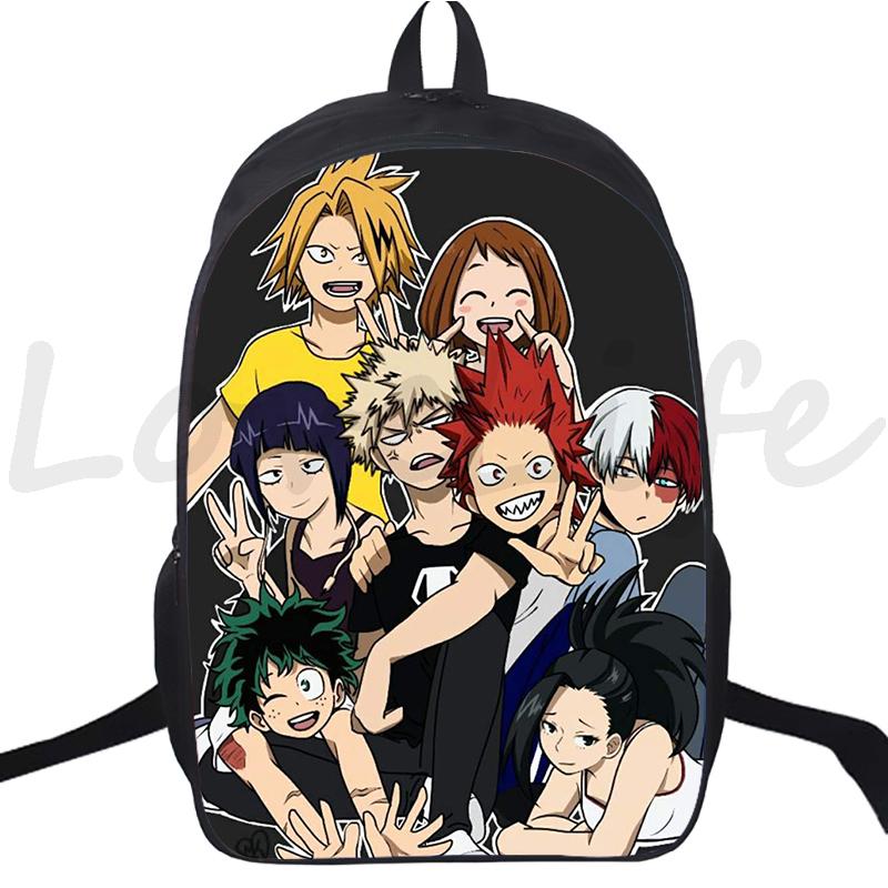 Anime Backpack My Hero Academia School Bags for Boys Girls Boku No Hero Academia Bagpack Teens Travel Bag Rucksack Kids Mochila
