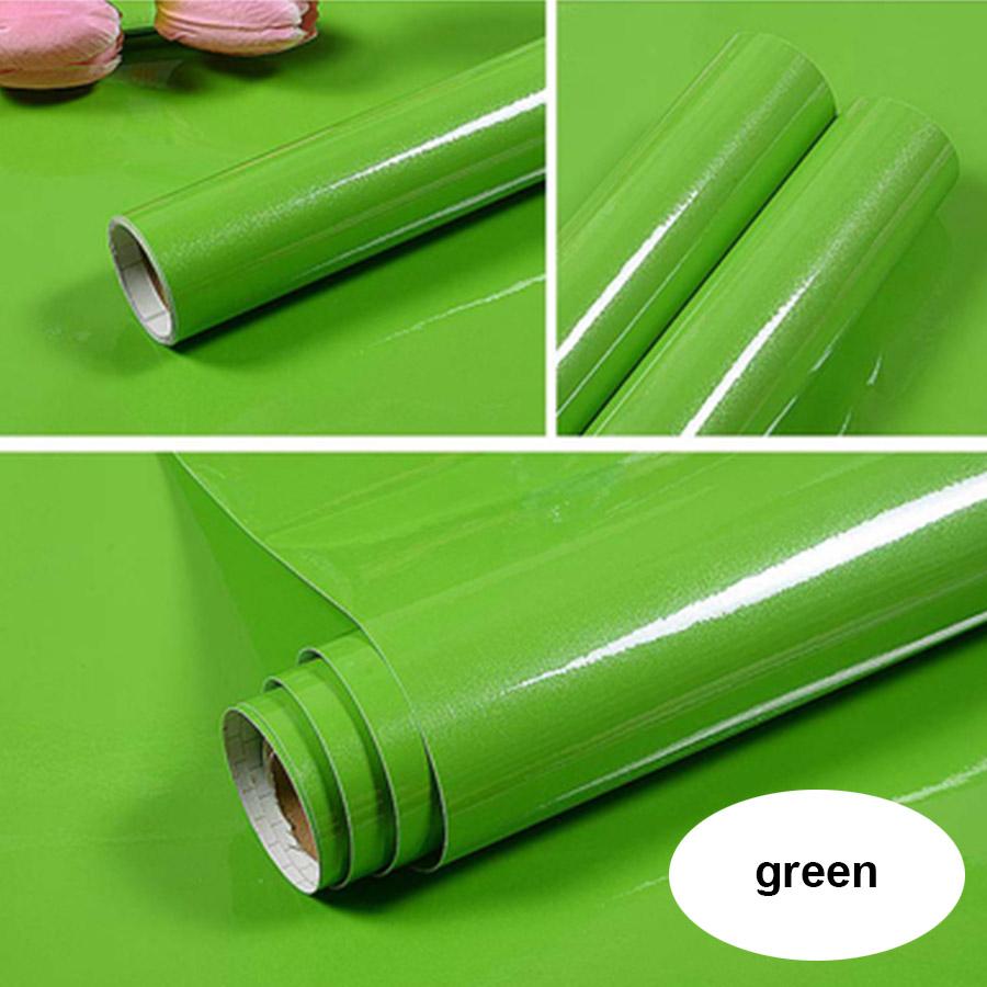 Pearlescent Solid Color Oil-proof PVC Wallpaper Self-adhesive Waterproof Renovation Sticker for Kitchen Furniture Table Cabinet