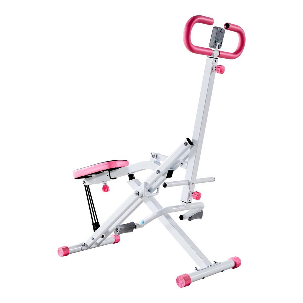 Squat Machine, Deep Squat Rowing Machine for Home, Easy Setup & Foldable Exercise Equipment, Glute Trainer Machine with 3 High-Strength Resistance