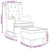 VidaXL Fauteuil avec Pieds à Bascule et Tabouret Chaise à Bascule avec Repose-pied Meuble de Salon Chambre à Coucher 3121272