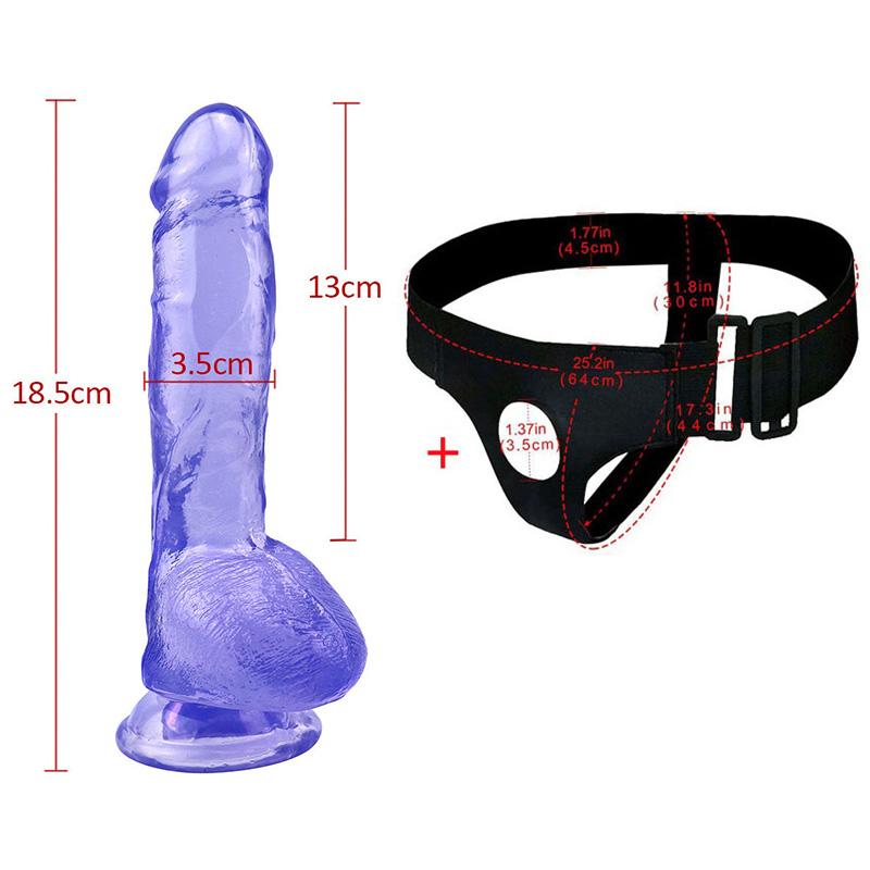 Men's Strap-on Realistic Dildo Pants for Men Double Dildos with Rings Man Strapon Harness Belt Adult Games Sex Toys Adult Toys