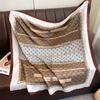 Summer new fashion trend scarf female navy style professional square scarf simulation silk 91 shawl European and American sunscreen silk scarf
