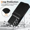 For Samsung Galaxy Z Fold5 5G Case Card Bag Kickstand Leather+PC Phone Cover with HD Screen Protector