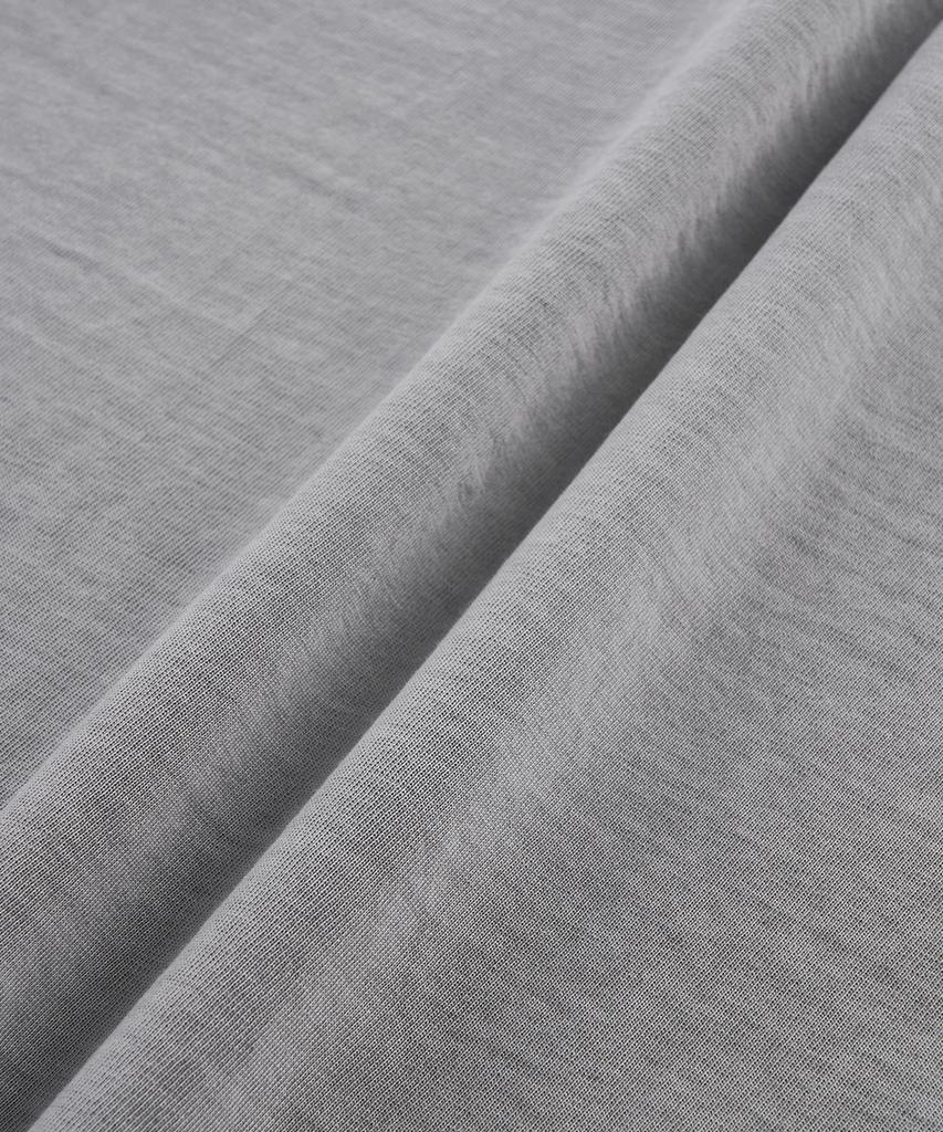 WEST GRAND BOULEVARD Halo Pigment Henley Neck T-Shirt Ash Grey