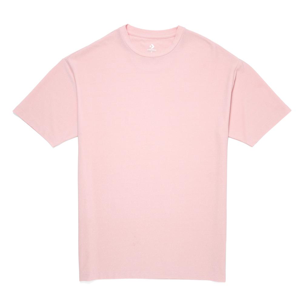 Converse T Shirts Women s Pink Crew Neck Moderate 10008672-A01 M