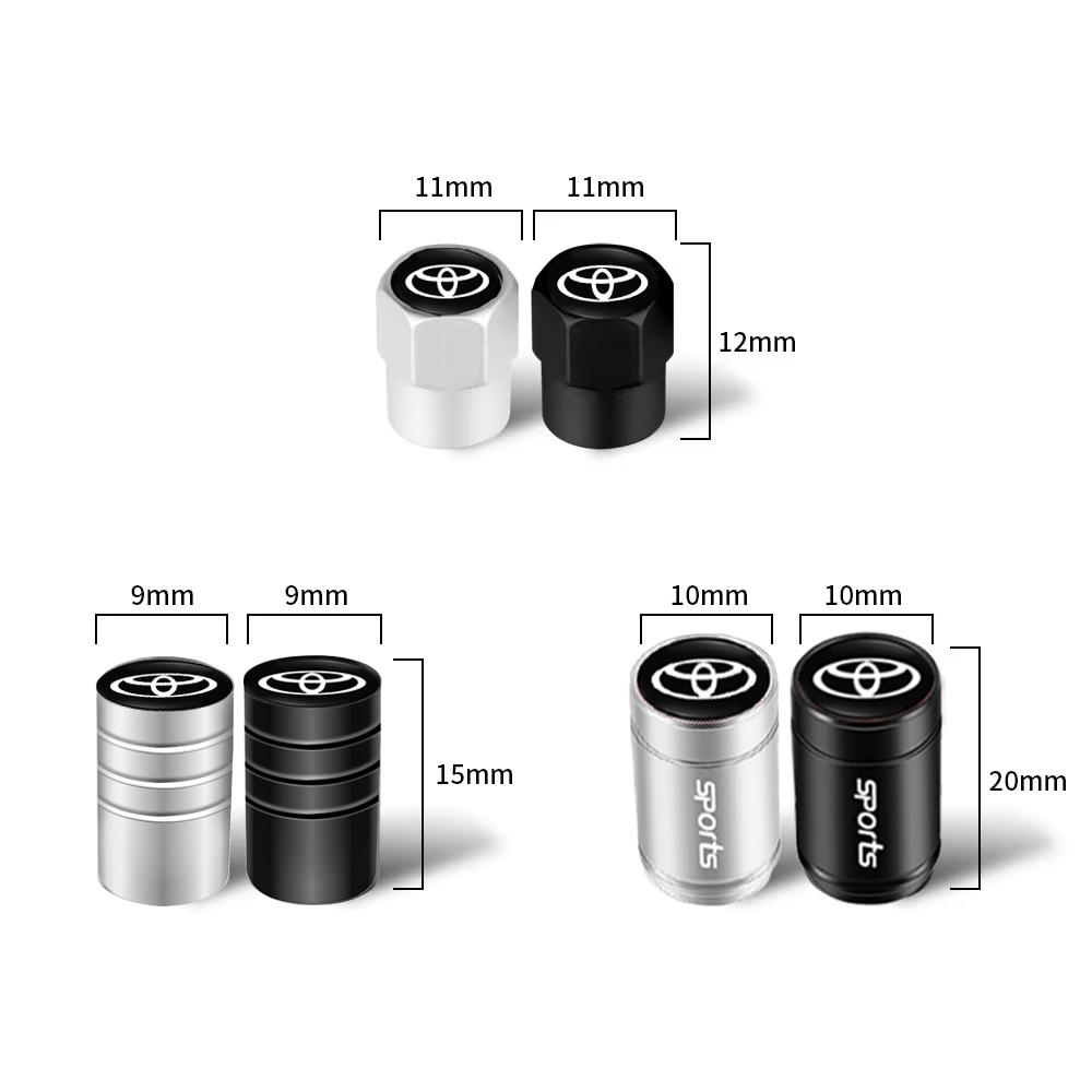 Car Tyre Wheel Valve Cap Cover Auto Accessories For Toyota Gazoo Racing Highlander Corolla Yaris Chr Auris Rav4 Prius Prado