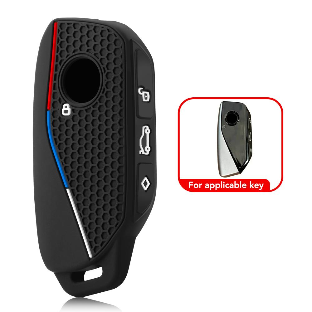 Car Remote Key Case Cover Shell For BMW X1 U11 2023 Series 7 735i 740Li I7 G07 X7 LCI XM Protector Keyless Auto Accessories