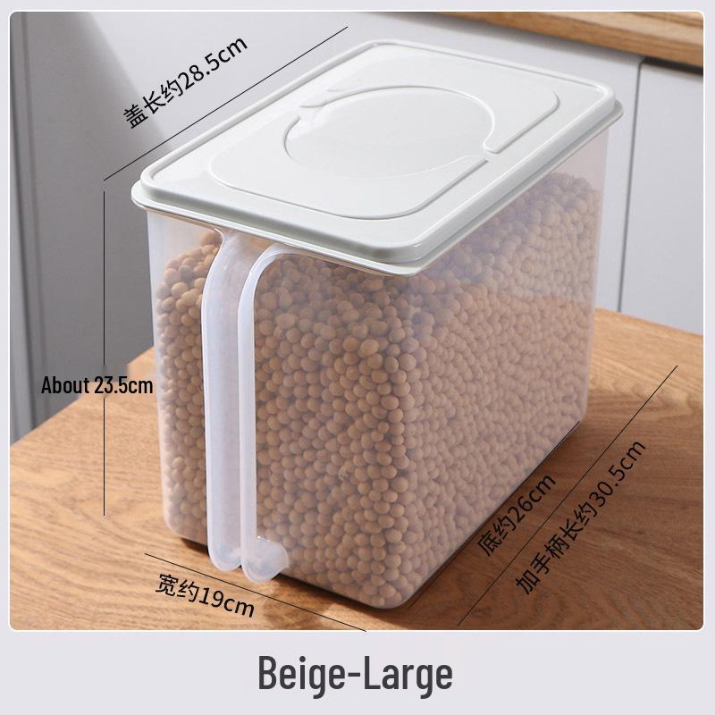 Transparent Large Refrigerator Storage Box with Handle for Noodles