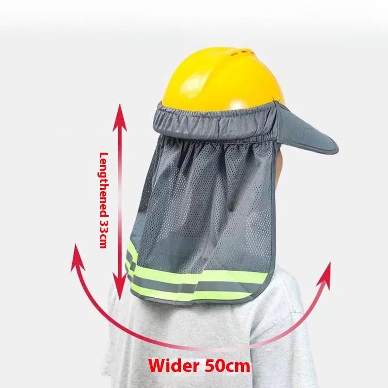 1 Stück Sommer Sonnenschutz Sicherheitshelm Nackenschutz Helme Reflektierender Schirm Reflektierende Kappe Abdeckung Für Bauarbeiter