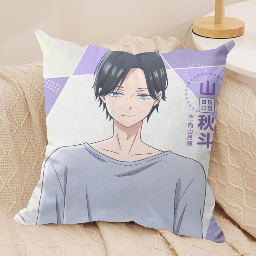 My Love Story with YamadaCushion Cover Soft Plush Fabric DoubleSided Printed Sofa Cushion Cover for All Seasons Home Decor Gift