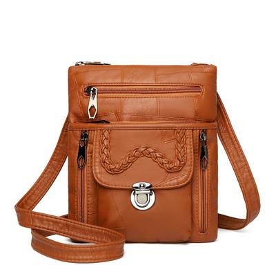 Urban Fashion, Simple and Casual Washed Bag, Single-shoulder Crossbody Small Square Bag