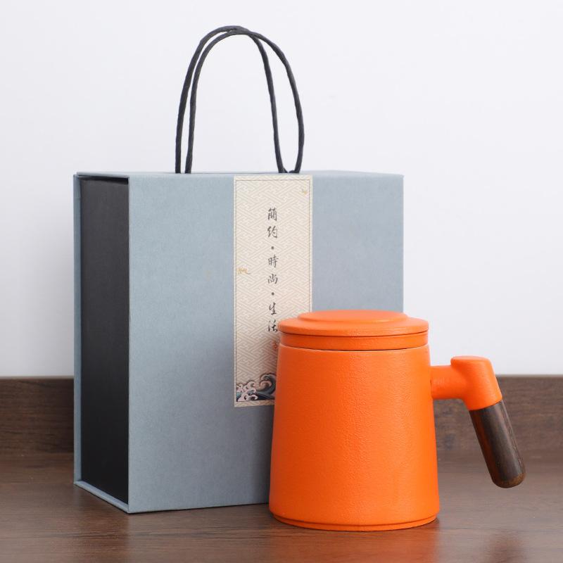 

Creative tea separation teacup with lid high value home office cup simple filter tea cup activity gift