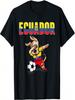 Dabbing Dog Ecuador Soccer Fans Jersey Ecuadorean Football Men Women Girls Kids T-Shirt
