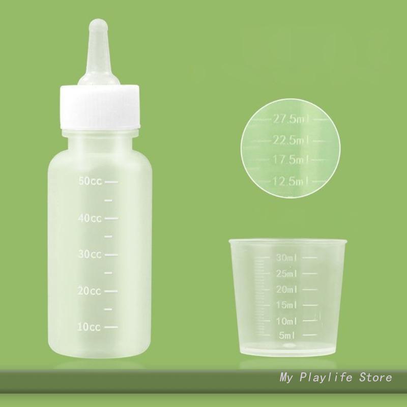 Newborn Pet Feeding Bottle Kit for Dog Cats Hamster Feeding Pacifier For Medicine Feeding Pets Oral Syringe With Silicone Nipple