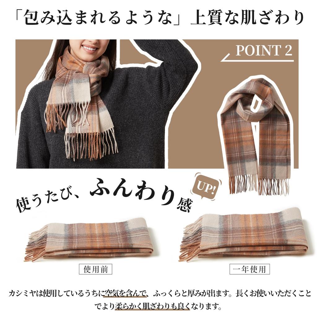 RemeeHi Luxurious Cashmere Trending on Social Checked and Fluffy for Winter Fashionable and Perfect for and Women's 100% Scarf, Media. Stole, Large,