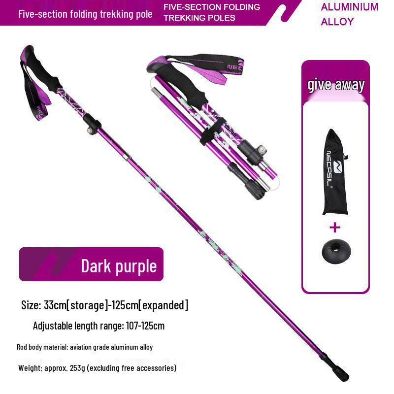 Aluminum Telescopic Hiking & Trekking Poles, Folding Walking Sticks N82