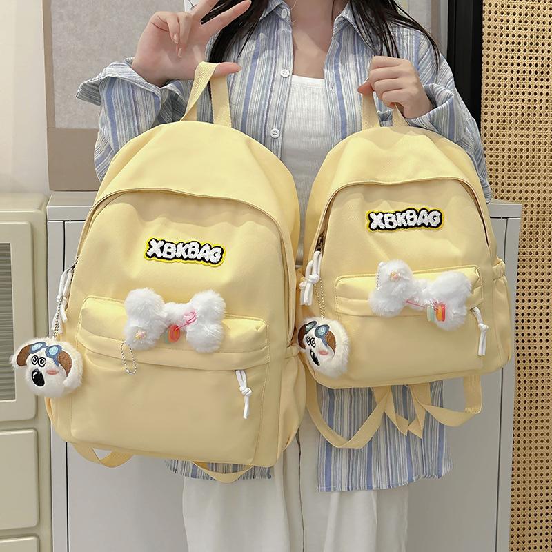 Однотонный рюкзак школьная сумка кампус рюкзак Small зелёный — фото 3