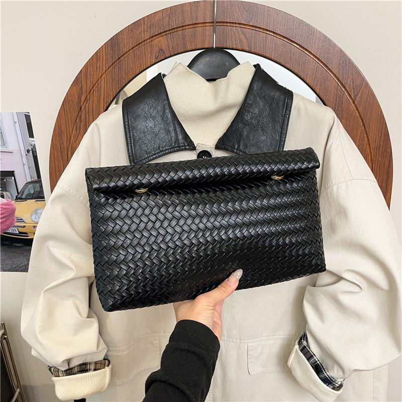 Large-capacity Temperament, Solid Color, Simple and Versatile Clutch Bag, High-end Texture, Casual Work, Commuting, Business Bag, Women