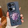 Kožený Vzor Křišťálové Růže Slim Matný Kryt pro Xiaomi 13T Pro Poco X7 X6 Redmi Note 14 13 Pro 12 11 10 Pro TPU Měkký Nárazuvzdorný Kryt na Telefon