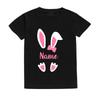 Personalized rabbit cartoon pattern summer boy and girl clothes cute, fashionable, Polyester comfortable short sleeved top
