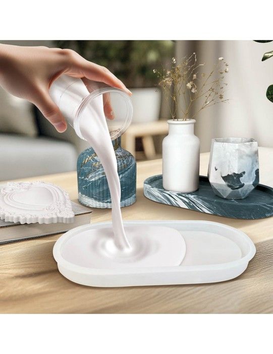 AQUA RESIN – Prémiová sádra Alpha 1 kg | Saténový porcelánový efekt, Bezpečná a netoxická | Bílá, Odolná a přizpůsobitelná