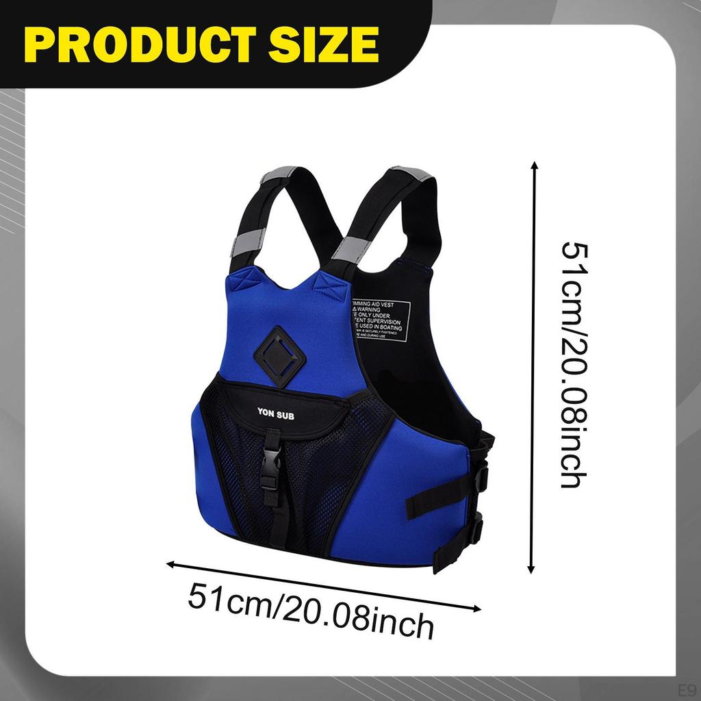 Gilet de Kayak Adulte Gilet de Sauvetage Polyvalent pour Canoë Sports Nautiques Kayak S bleu foncé