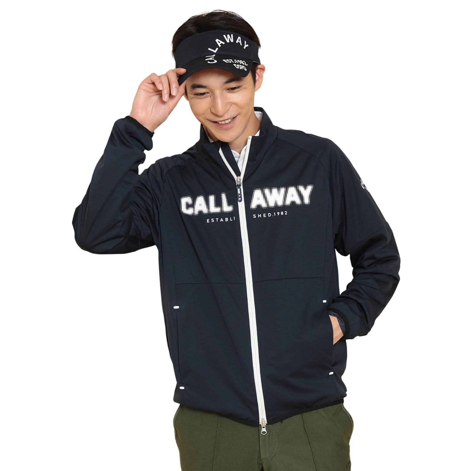 

Full Zip Blouson Water Golf Outerwear C24215100 [Callaway] Men s (Star Stretch Repellent, Breathable, Windproof) / / 1120_Navy