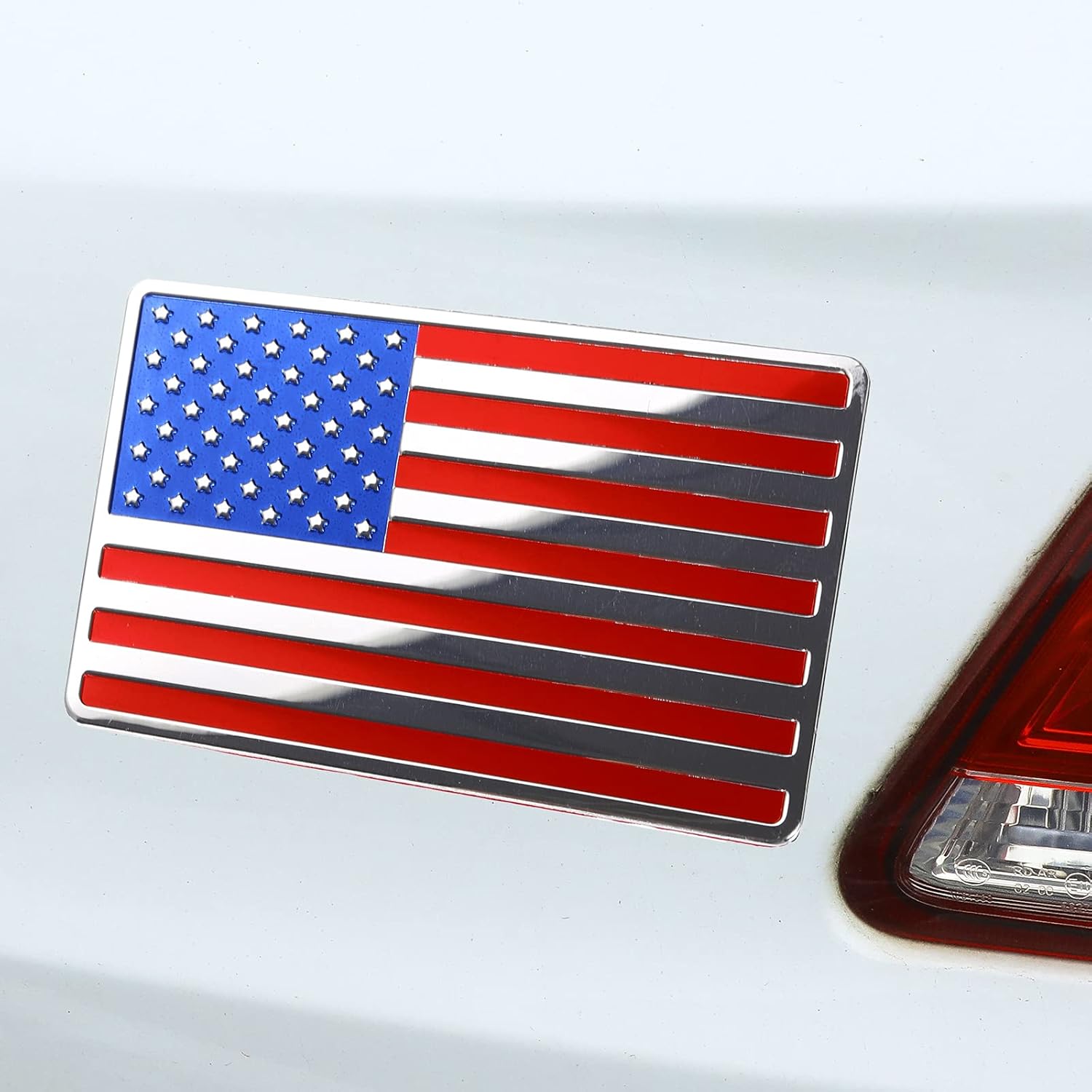 6 Pieces American Flag Metal Car Sticker 3D USA Flag Decal Aluminum Alloy Car Stickers Patriotic Emblem Decal for Cars, Truck, SUV, Motorcycle,