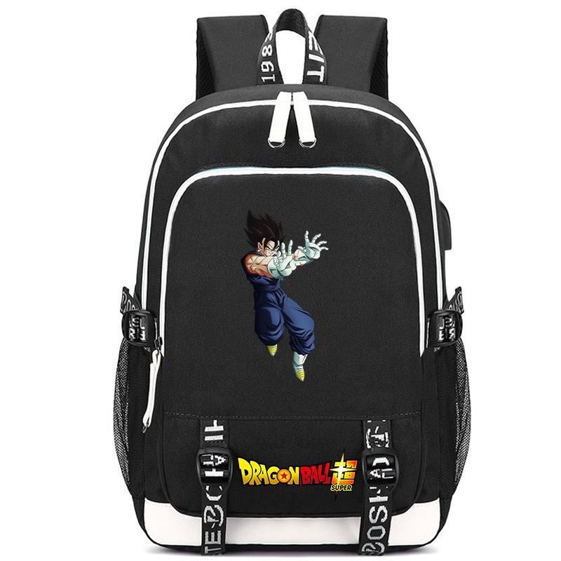 Anime Dragon Ball Canvas Backpack for Boy Girl Back To School Book Bag Anti Theft Travel Bag Student Waterproof Backpack Men Women Travel Leisure Bag