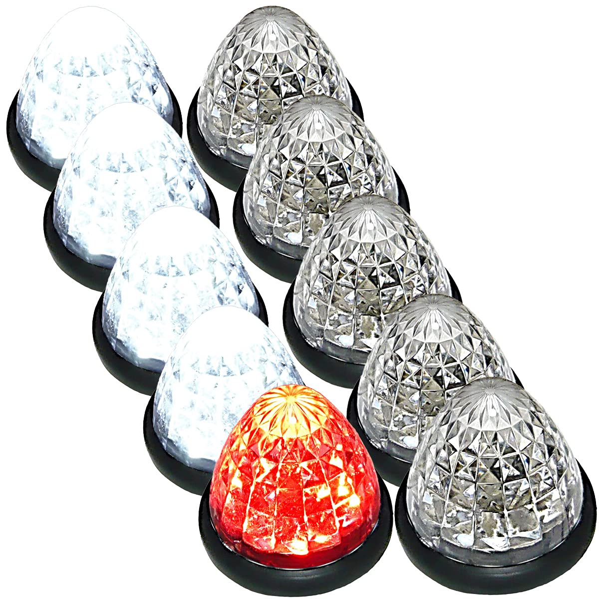 

[Настроить] Габаритный фонарь для грузовика, Боковой габарит, 16 светодиодов, 24 В, Сигнальный фонарь, Универсальный, белый