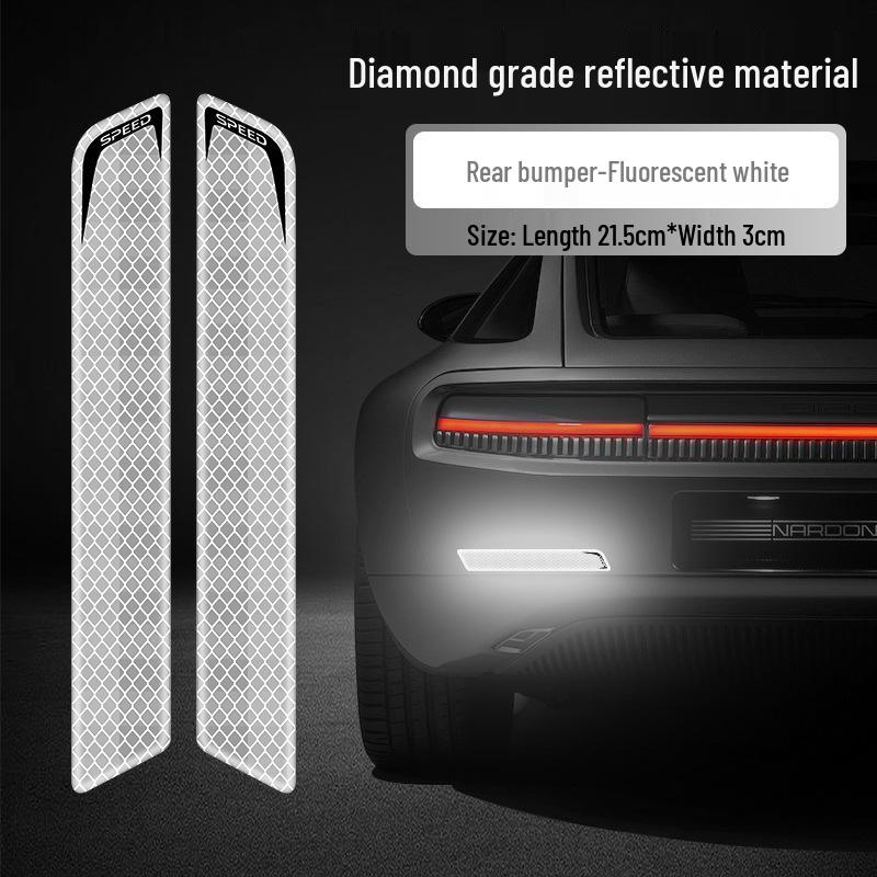 Luminous Reflective Car Wheel Arch & Bumper Stickers: Night Safety & Anti-Scratch Protection