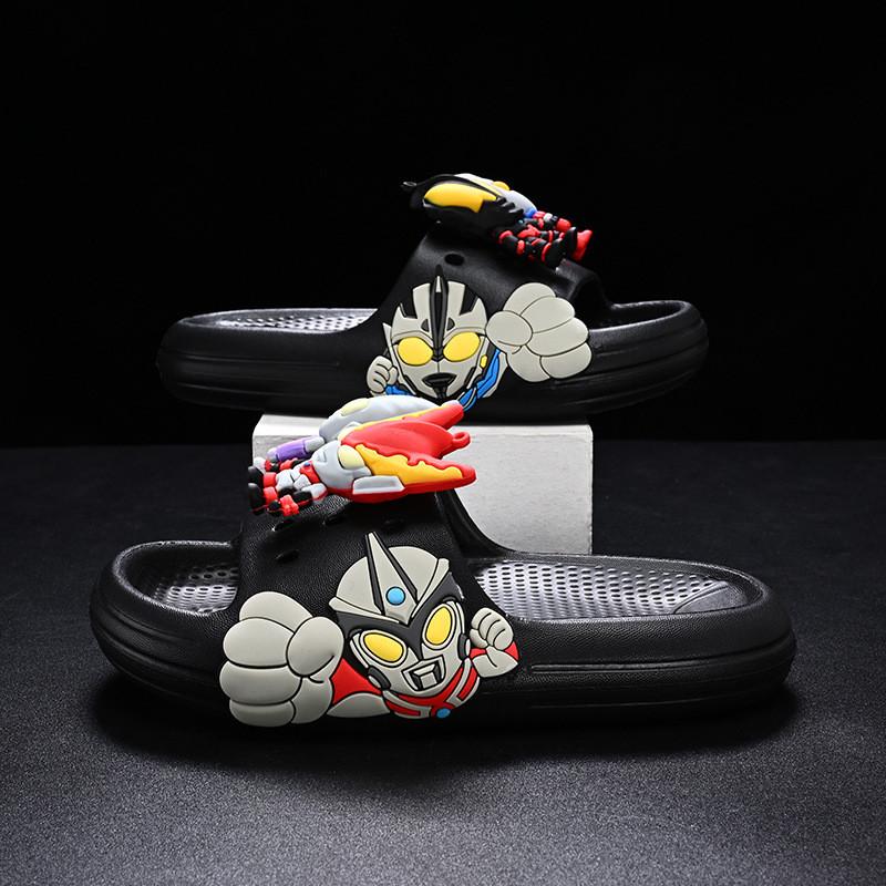 

Eva Nonslip Stylish Summer Slippers For Boys With Fun Cartoon Designs In Various Colors Black,40/41
