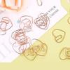 100Pcs Heart Shaped Paper Clips Iron Decorative Paperclips Set with Transparent Box for   School Household