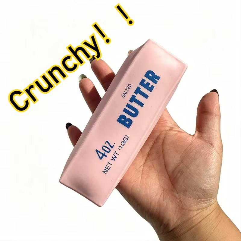 Boterstick Squishy Stressbal Fidget Speelgoed Knapperig Knijpspeelgoed Ronde Blokken Gevuld ASMR Anti Stress Ontlading Hand Ontspanning Cadeau