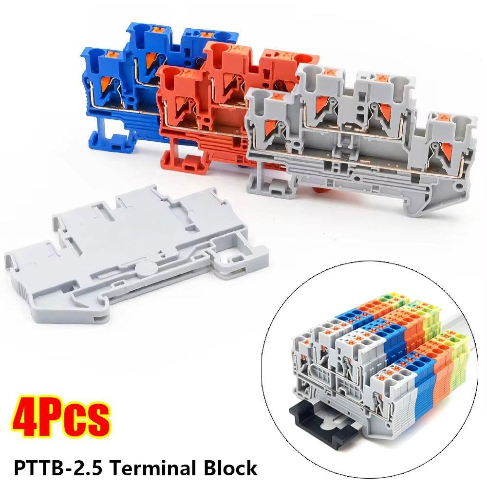 4Pcs PTTB-2.5 PTTB-2.5 Terminal Block  for Industrial Electrical Cabinet Wiring